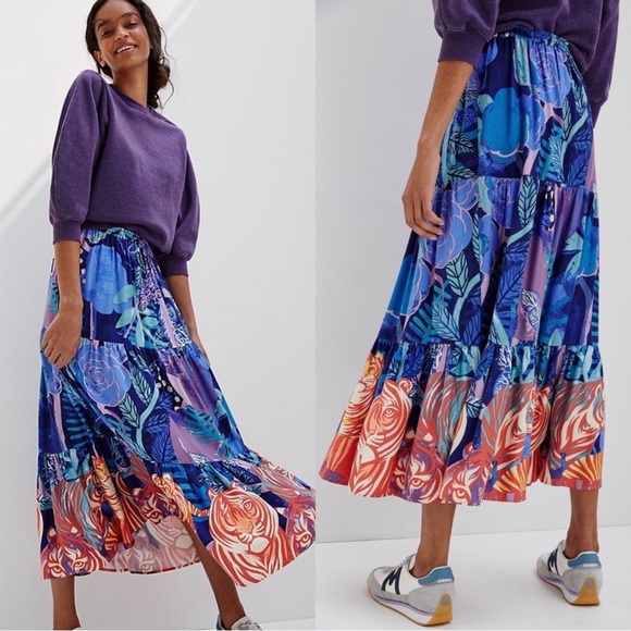 Anthropologie Dresses & Skirts - Anthropologie x Cecilia Pettersson Bea Tiered Maxi Skirt Size Small Petite